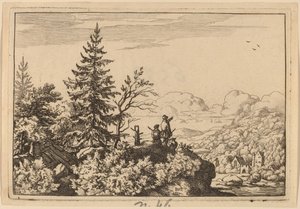Deux hommes sur une colline
