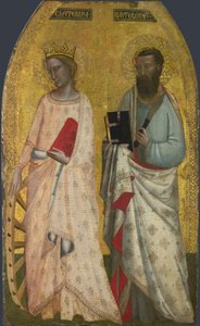 Saints Catherine et Barthélemy, vers 1350