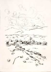 Paysage avec nuages cumulés - Allen Tucker