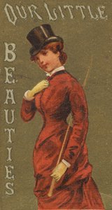 De la série Filles et Enfants N58 promouvant les cigarettes Our Little Beauties - Allen and Ginter