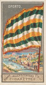 Oporto, de la série City Flags N6 pour les marques de cigarettes Allen & Ginter, 1887