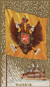 Russie, de Drapeaux de toutes les nations, Série 1 N9 pour Allen & Ginter Cigarettes Brands