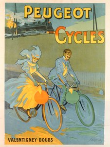 Affiche publicitaire pour les bicyclettes Peugeot - Almery Lobel Riche