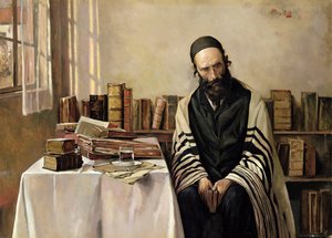 Un rabbin dans son étude