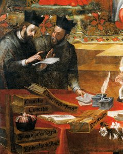 Discussion entre deux jésuites (détail)