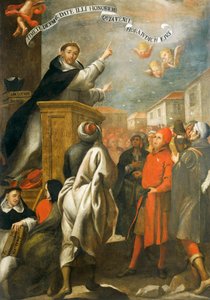 Saint Vincent Ferrier prêchant aux jeunes de Salamanque, par Alonso Antonio Villamor