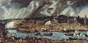 Le Port de Séville, c.1590 - Alonso attr. to Sanchez Coello