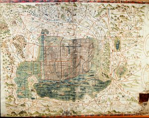 Carte du Mexique - Alonso de Santa Cruz