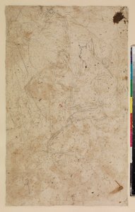 Études de figures avec une femme agenouillée de profil, verso, XVIIe siècle - Alonso del Arco