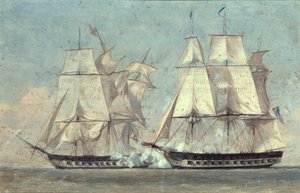 Bataille entre les États-Unis et le Macédonien, 25 octobre 1812, 1859 - Alonzo Chappel
