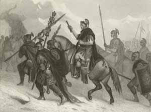 Hannibal et son armée traversant les Alpes - Alonzo Chappel