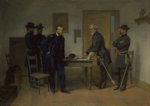 Lee se rend à Grant à Appomattox - Alonzo Chappel