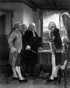 La conférence de paix sur Staten Island, entretien entre Lord Howe et le comité du Congrès, 11 septembre 1776 - Alonzo Chappel