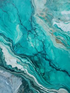 Motifs abstraits aux tourbillons turquoise