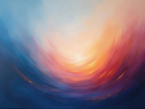 Lueur abstraite du coucher de soleil