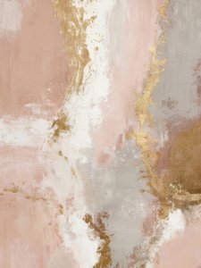 Abstraction dorée et rosée