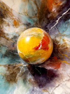 Orbe cosmique coloré