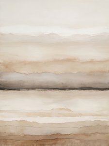 Abstrait aux tons terreux et superposés