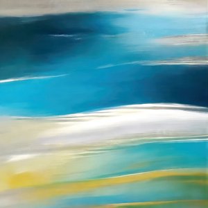 Paysage marin bleu moderne