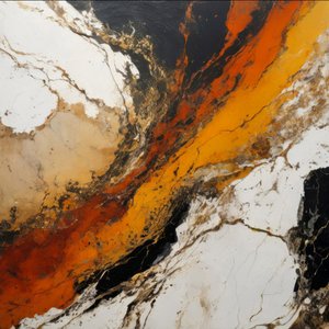 Écoulement de marbre en fusion