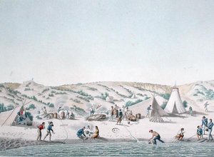 Baie des Chiens Marins, Nouvelle-Hollande: Le camp de l
