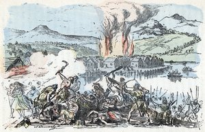 Préhistoire : scène de guerre au début de l