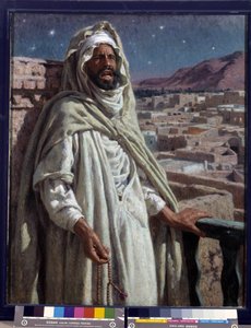 Le muezzin, un membre de la mosquée appelant à la prière - Alphonse Etienne Dinet