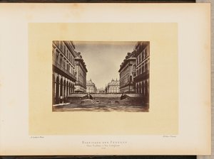 Barricade des Fédérés, place Vendôme et rue Castiglione. - Alphonse J. Liébert