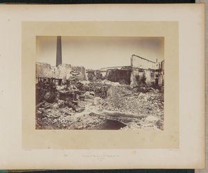Usine J. Falck et Cie incendiée, à la Villette. - Alphonse J. Liébert