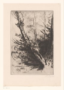 Arbres - Alphonse Legros (signed by artist)