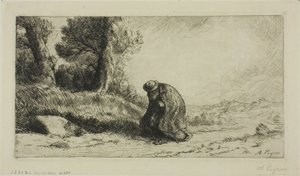 Un vagabond marchant le long d