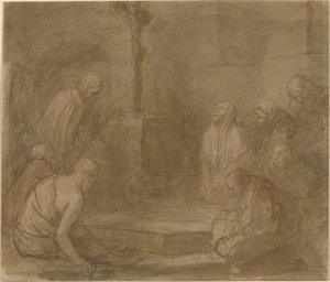 Au pied de la croix - Alphonse Legros