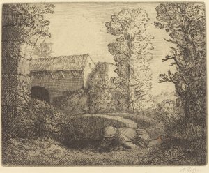 Le pont du moulin - Alphonse Legros