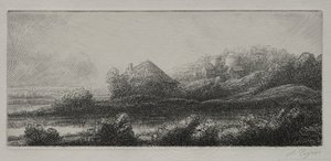 Cabane dans le marais - Alphonse Legros