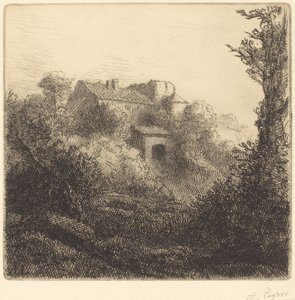 Ferme sur la colline - Alphonse Legros