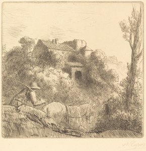 Ferme sur une colline - Alphonse Legros