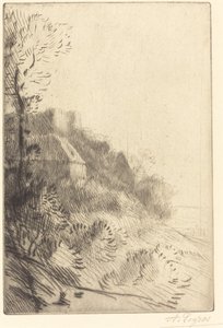 Ferme sur une colline ensoleillée