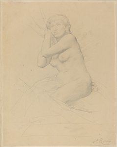 Femme nue assise - Alphonse Legros