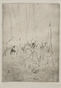 Pêcheurs sur le quai de Boulogne - Alphonse Legros