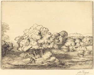 Hameau près du lac - Alphonse Legros