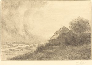 Masure sur la colline - Alphonse Legros