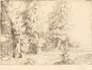 Dans la forêt de Fontainebleau - Alphonse Legros