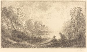 Paysage: Lever du soleil - Alphonse Legros