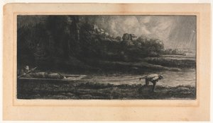 Le Paysage au Bateau - Alphonse Legros