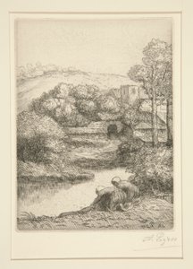 Le lavoir, ou Les laveuses - Alphonse Legros