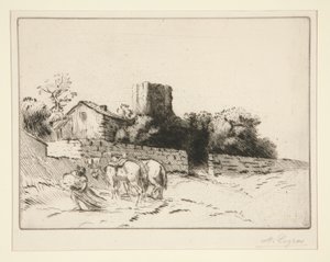 Le mur du presbytère - Alphonse Legros