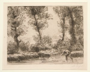 Les bords de la Liane - Alphonse Legros