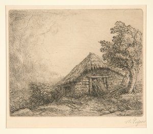 Masure sur la colline - Alphonse Legros