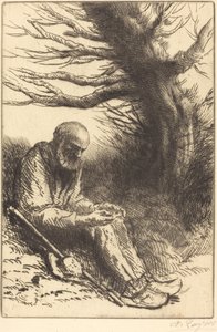 Vieil homme, vieil arbre - Alphonse Legros