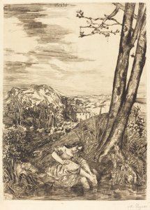 Paysanne se lavant les pieds, 1860